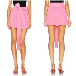 STAUD
Sage Rib Pleat Tie Shorts In  Wild Orchid